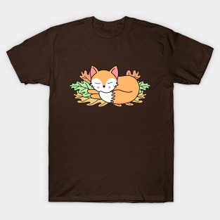 Cute Sleeping Orange Fox T-Shirt